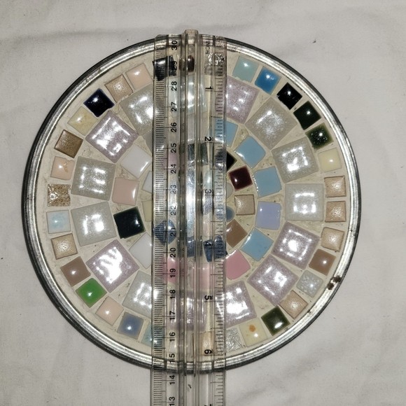 Small Tile Mosaic Decorative Plate - Picture 3 of 4